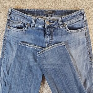 Silver Jeans Co Suki Mid Slim Womens 32x31 Blue Stretch Denim Jeans Medium Wash